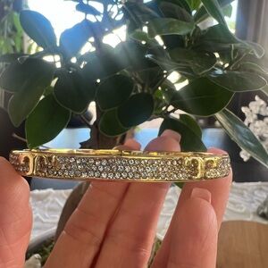 Tory Burch SERIF-T PAVE HINGED BRACELET